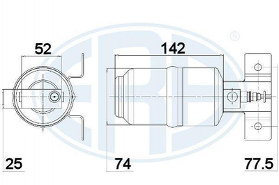 Осушувач ERA 668028 Volkswagen Sharan; Ford Galaxy 95VW19959AB, 7MO820191A, 7M0820191A