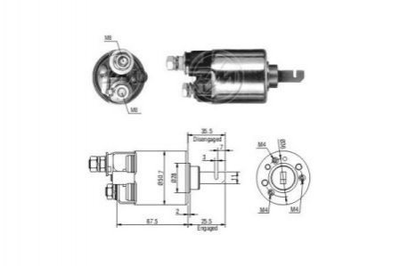 Втягивающее реле стартера ZM ZM607 Honda Prelude, Accord; Mitsubishi Lancer, Galant 31210PTO01