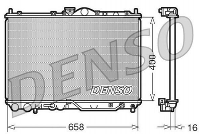 Радиатор охлаждения двигателя DENSO DRM45011 Mitsubishi Carisma, Space Star MB925638