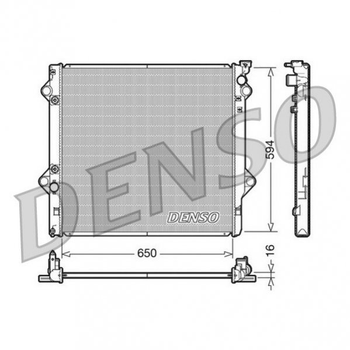 Радиатор охлаждения двигателя DENSO DRM50036 Toyota Land Cruiser 1640062231, 1640075440, 1640075441