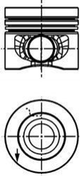 Поршня KOLBENSCHMIDT 40558600 Audi A3, Q5, A5, A4, Allroad; Seat Exeo; Skoda Yeti, Superb, Octavia; Volkswagen Amarok, Transporter, Passat, Multivan, Golf, Jetta 03L107065G, 03L107065K, 03L107065M