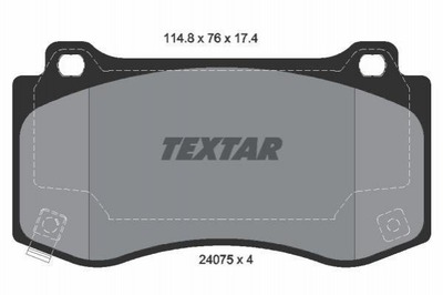 Тормозные колодки TEXTAR 2407501 Chrysler 300C; Dodge CHARGER, Challenger ; Jeep Grand Cherokee III (WH, WK) 05174311AA, 05174311AC, 05174311AB