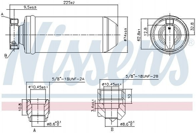 Осушитель NISSENS 95058 Opel Vectra 1618074, 1618193, 52464604