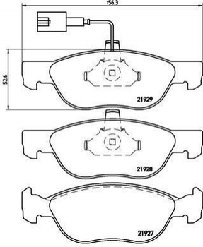 Тормозные колодки BREMBO P23070 Fiat Punto 71753041, 71753042, 71770952