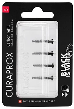 Набір йоржиків для гігієнічного догляду Curaprox Black is white Carbon S 4 шт (7612412430998)