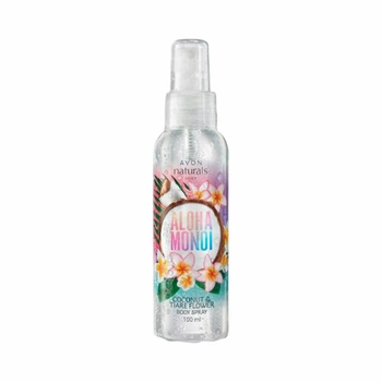 Освіжаючий лосьйон-спрей для тіла Кокос і квітка Тіаре Avon Naturals, 100 мл, (Ейвон, Алоха Маной, ALOHA MONOI)
