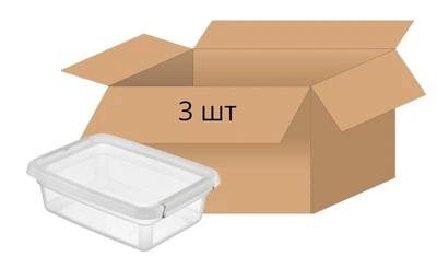 Набір контейнерів Orplast BaseStore 1 л набір 3 шт універсальні (2212)