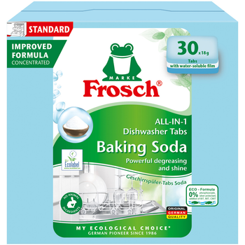 Таблетки для миття посуду в посудомийних машинах Frosch Сода 30 шт