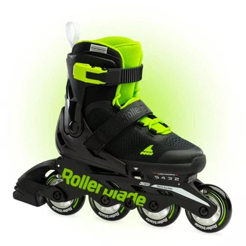 Ролики Rollerblade Microblade Black/Green 2024 детские 28-32