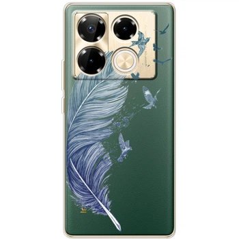 Силиконовый чехол BoxFace Infinix Note 40 Pro Feather (59516-cc38)
