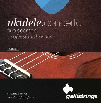 Струни для укулеле Gallistrings UX760 (.020-.027), Concerto, Fluorocarbon