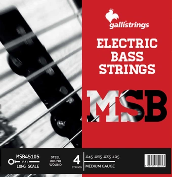 Струні для бас-гітари Gallistrings MSB45105 4 STRINGS MEDIUM