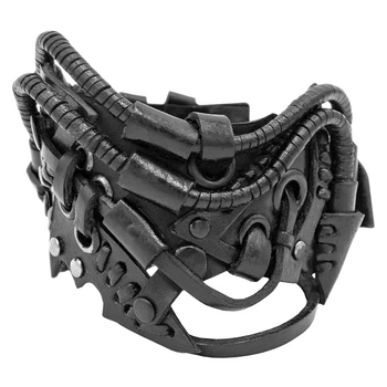 Шкіряний браслет Rockway Стимпанк чорний (bsp-41) (00000005783)