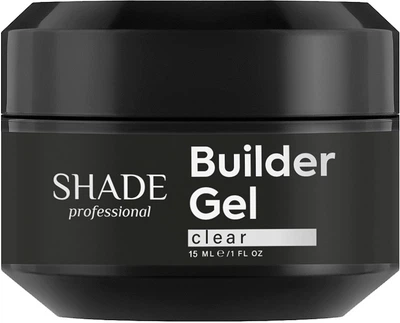 Гель камуфлирующий твердый Shade Professional Builder Gel Clear 15 мл для маникюра и педикюра