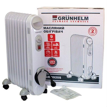 Обогреватель масляный Grunhelm GR-0920S SLIM