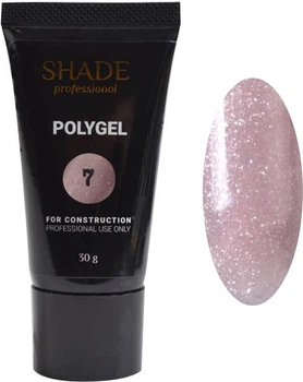 Полигель Shade Professional №07 с шиммером, 30 г для маникюра и педикюра