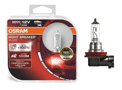 Галогенная лампа Osram H11 Night Breaker silver 64211NBS-HCB +100% (02019)