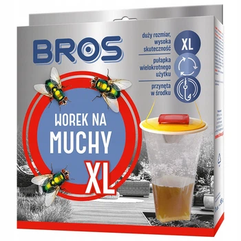 Мухоловка Bros 0,2 кг 8000 мл пастка Fly Bag Xl з приманкою суперефективна