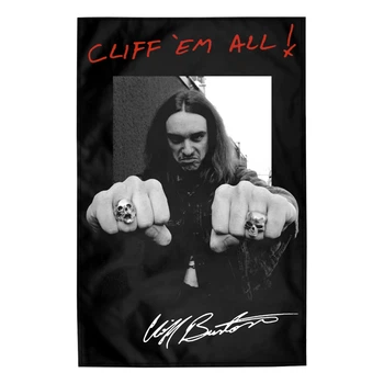 Прапор (текстильний постер) METALLICA - CLIFF 'EM ALL! (fol-034)