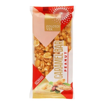 Козинак Zolotoi Vek Caramel Bar Peanut з арахісу 80 г (4820026707020)