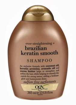 Шампунь Ogx Brazilian Keratin Smooth Pазглаживающий для зміцнення волосся, 385 мл (22796976017)