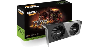 Відеокарта INNO3D PCI-Ex GeForce RTX 4060 Ti Twin X2 16GB GDDR6 (128bit) (2535/18000) (HDMI, 3 x DisplayPort)