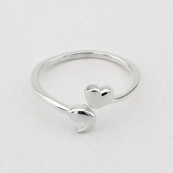 Серебряное кольцо "Сердечко и полумесяц" K11868 Діамант, 17 размер