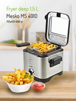Змастіть смачні страви із фритюрницею Mesko MS 4910 об'ємом 1.5L