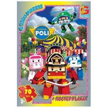 Пазли дитячі "Робокар Полі" G-Toys RR067434, 70 елементів