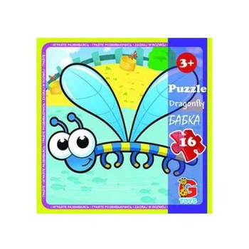 Пазлы детские "Насекомые" G-Toys LI04, 16 элементов