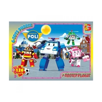 Пазл детский "Робокар Поли" G-Toys RR067440, 117 элементов