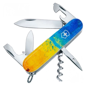 Ніж складаний, мультитул Victorinox Spartan UKRAINE (91мм, 12 функцій), жовто-синій 13603.7_T3100p
