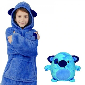 Худи - игрушка для детей Huggle Pets Hoodie толстовка с капюшоном Собачка Синяя