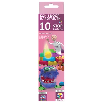 Пластилин K-I-N "Stop bacteria" 200г 10 цветов (131810)