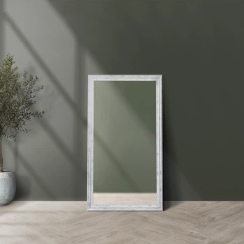 Дзеркало «MARCO DECOR - 4522–284-K» 55х100 см. Текстура біла із сріблястим