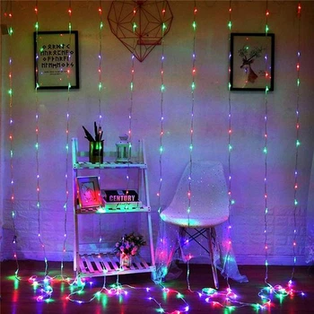 Гирлянда LED Водопад 1,5х1,5м Цветная