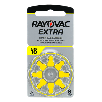 Батарейки RAYOVAC EXTRA 10 (PR70) для слухового аппарата, 8 шт./уп.