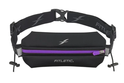 Сумка на пояс для бега Fitletic Neo I Race Belt, FL-N01R-07-BK/PR (черный/фиолетовый)