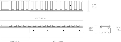 Адаптер Hawke Adaptor Base Extension 11 мм - Weaver/Picatinny