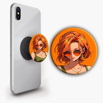 Тримач для телефону PopSockets Аніме Ван Піс #06 Чорний