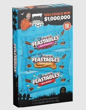 Набор шоколада Feastables MrBeast Halloween Candy Bar Box 12х35г