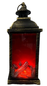 Камін-світильник декоративний Stenson R96483 з LED підсвічуванням USB 13х13х30 см
