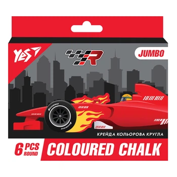 Крейда кольорова кругла Yes Race legend 400465 6 кольорів