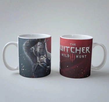 Подарункова чашка із принтом Відьмак 3 (The Witcher 3) Геральт 2 330 мл.