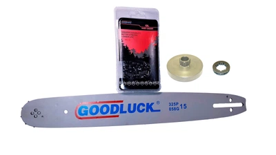 Шина та ланцюг + тарілка з зірочкою. Повний комплект GoodLuck 40 см на бензопилу.