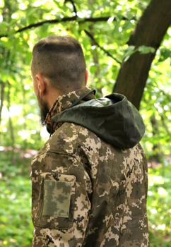 Демісезонна тактична куртка Vik-Tailor SoftShell з липучками для шевронів ММ-14 піксель ЗСУ захист від води та вітру (44 Розмір)