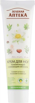 Крем для ніг тонізуючий знімає набряклість - Зелена аптека 100ml (60727-23666)