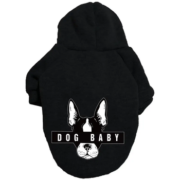 Толстовка для собак на флисе Dog baby черного цвета размер M