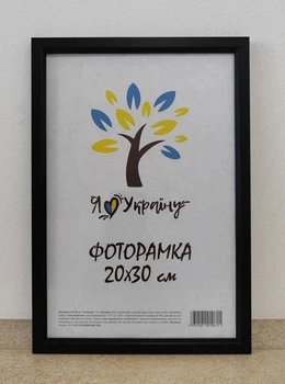 Фоторамка 20Х30, черная без золотой вставки, 1511-1112 б/з, СКЛО + КАРТОН