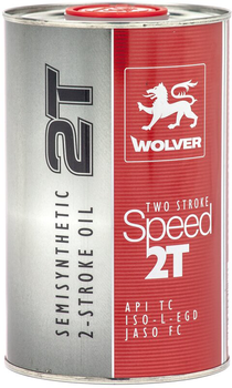 Олива двигуна WOLVER 2 Stroke Speed 2T TC для двотактних двигунів 1л